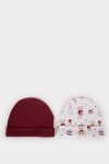 Baby Boy Newborn Patterned Cotton Beanie Set