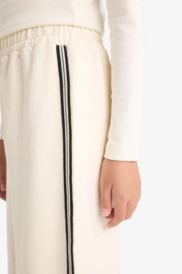 Girls' Elastic Waist Wide Leg Sweatpants