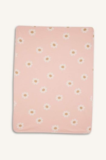 Girls' Floral Patterned Fleece Lined Blanket