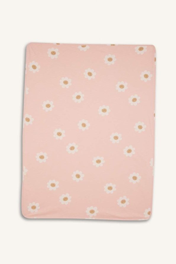 Girls' Floral Patterned Fleece Lined Blanket