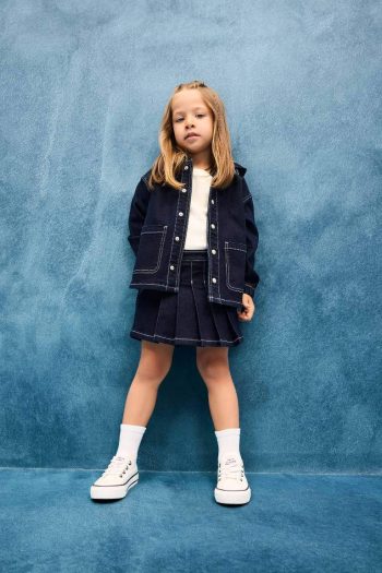 Girls' Baby Hooded Denim Jacket
