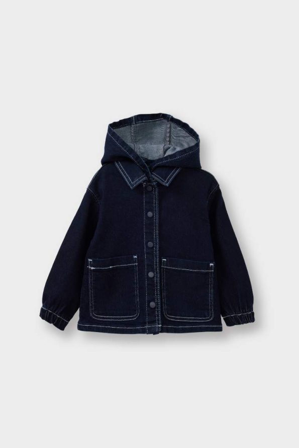 Girls' Baby Hooded Denim Jacket