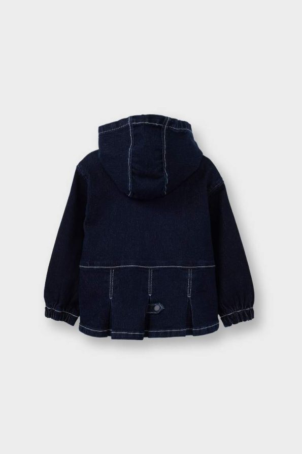 Girls' Baby Hooded Denim Jacket