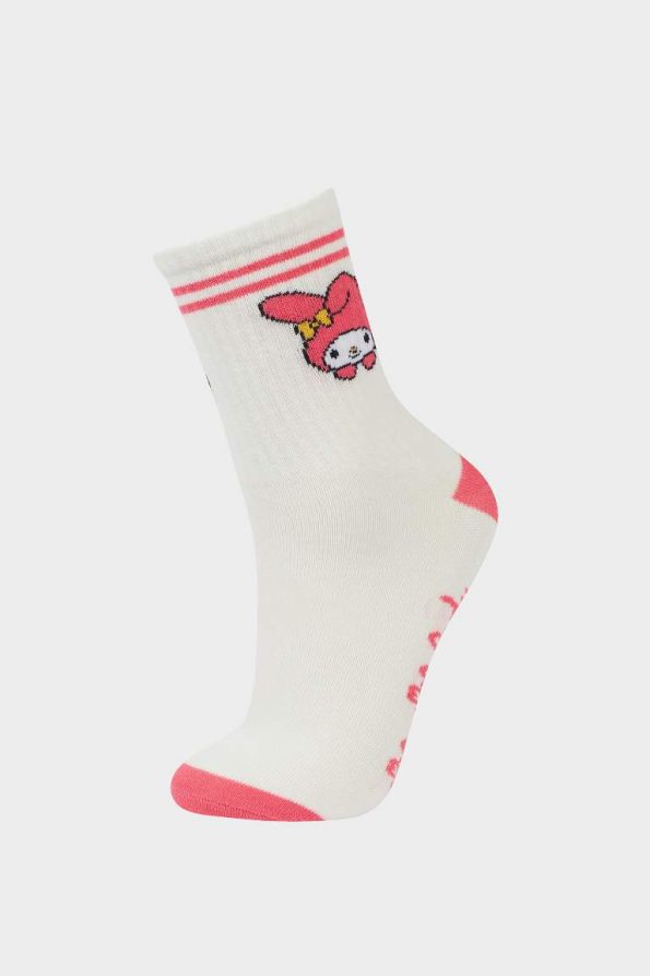 Hello Kitty Girls' 3-Pack Cotton Long Socks