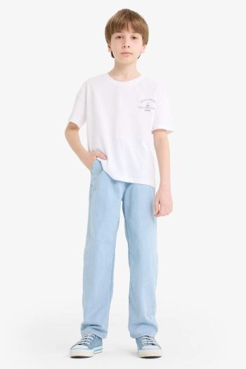 Boys' Elastic Waist Straight Leg Jeans