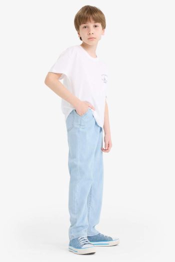 Boys' Elastic Waist Straight Leg Jeans