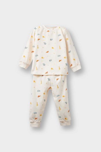 Boys' Safari Print Long Sleeve Pajama Set