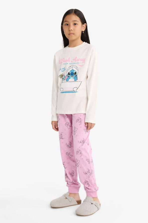 Girls' Disney Lilo & Stitch Pajama Set Long Sleeve Top Long Pants