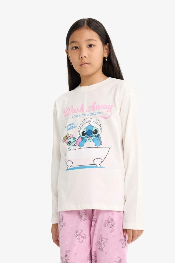 Girls' Disney Lilo & Stitch Pajama Set Long Sleeve Top Long Pants