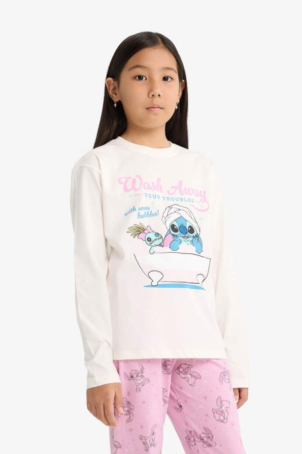 Girls' Disney Lilo & Stitch Pajama Set Long Sleeve Top Long Pants