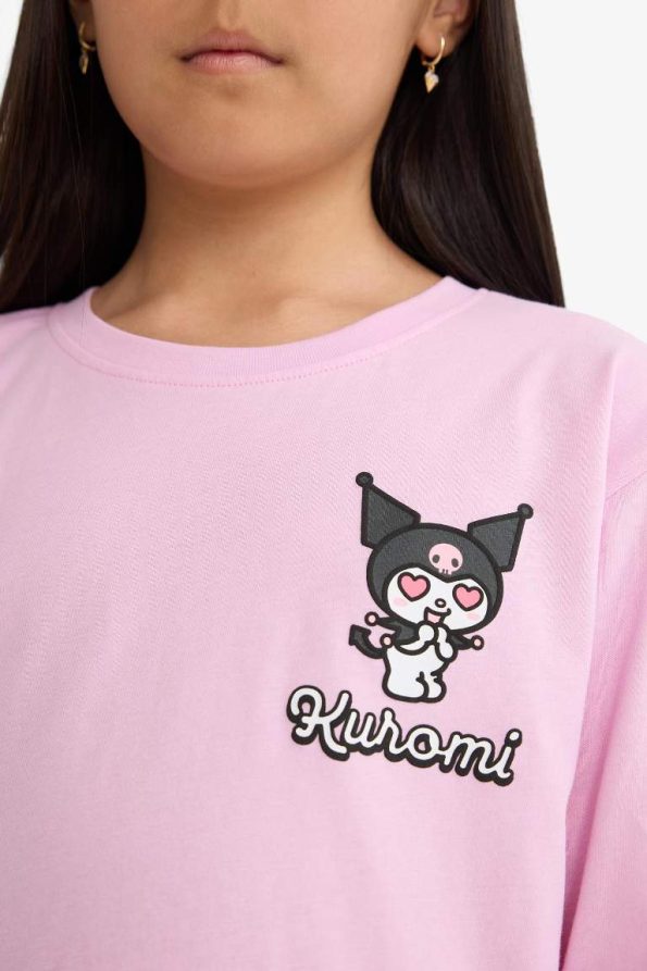 Girls Kuromi Pajama Set Long Sleeve Top Long Bottom