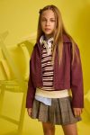 Girls' School Gabardine Zip-Up Crop Jacket