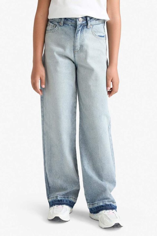 Girls' 90's Wide Leg School Jean Pants
