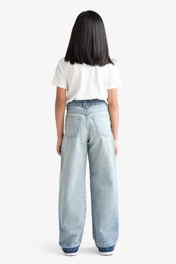 Girls' 90's Wide Leg School Jean Pants