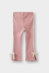 Girls' Baby Ribbed Bow Detail Leggings