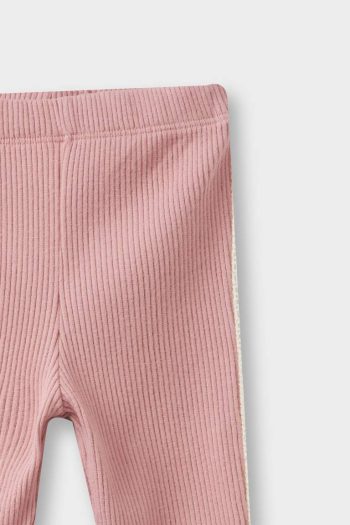 Girls' Baby Ribbed Bow Detail Leggings