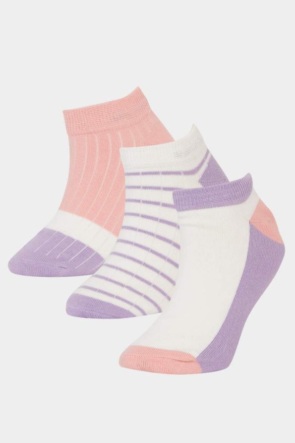 Girls' Cotton 3-Pack Ankle Socks