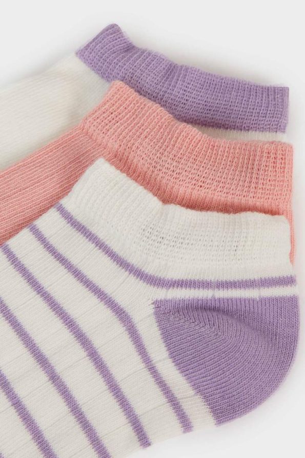 Girls' Cotton 3-Pack Ankle Socks