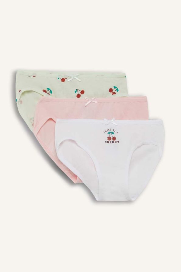 Girls' Fruit Patterned 3-Pack Briefs