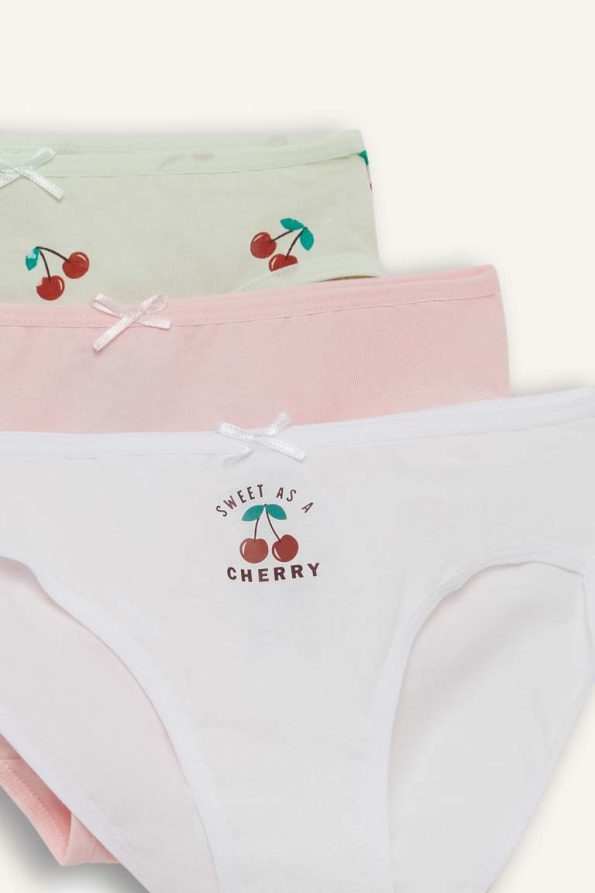Girls' Fruit Patterned 3-Pack Briefs