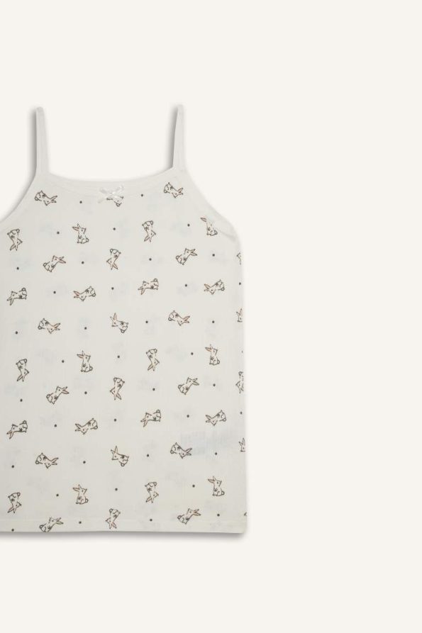 Girls' Rabbit Print 2-Piece Tank Top Set