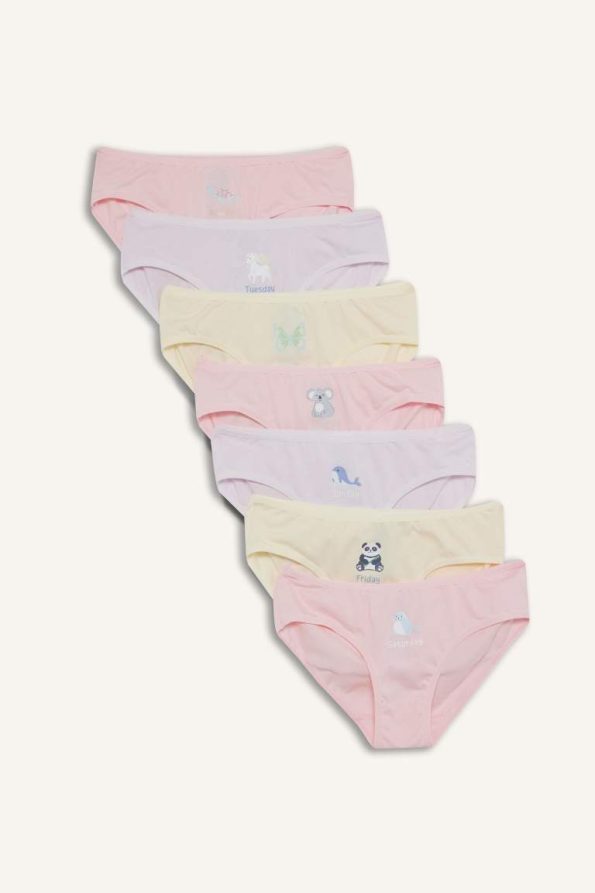 Girls' Animal Print 7-Pack Briefs