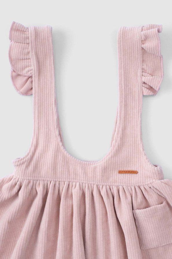 Corduroy Baby Pink Pinafore Dress