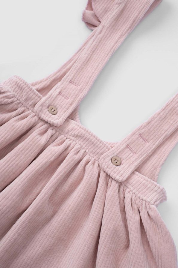 Corduroy Baby Pink Pinafore Dress