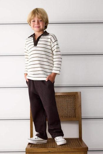 Boys' Elastic Waist Pique Pants