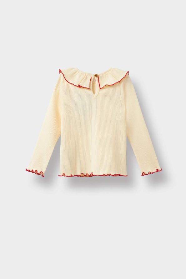 Girls' Standard Fit Ribbed Long Sleeve T-Shirt