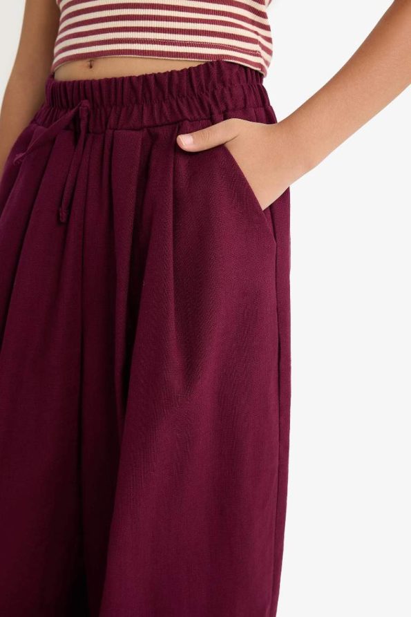 Girls' Barrel Fit Cotton Pants