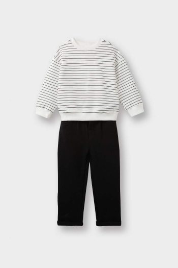 Boys' 2-Piece Striped Long Sleeve T-Shirt and Pants Set