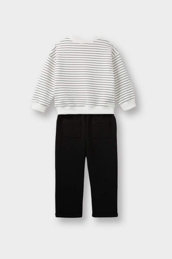 Boys' 2-Piece Striped Long Sleeve T-Shirt and Pants Set