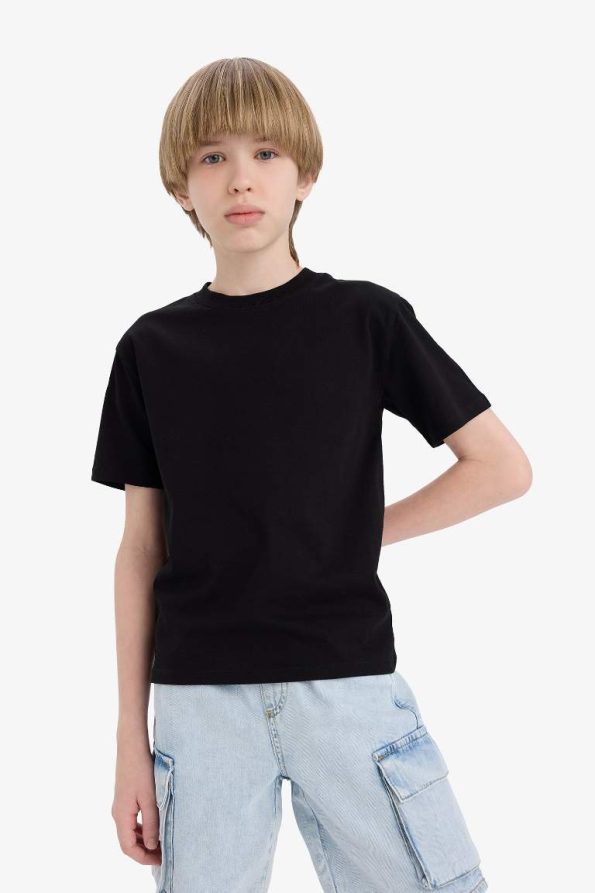 Boys' Basic Short Sleeve Crew Neck T-Shirt
