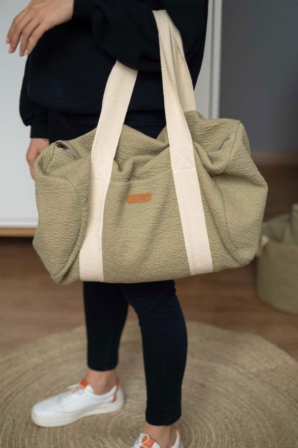 Quilted Mother Baby Care Bag Cosmos Olive