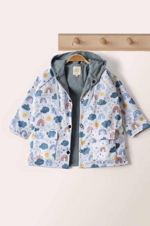 Organic Cotton Hooded Children's Raincoat