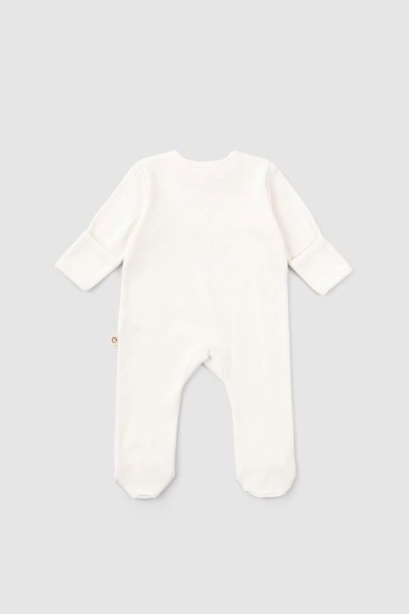 Organic Cotton Baby Sleepsuit Set with Mittens and Feet in Dusty Pink