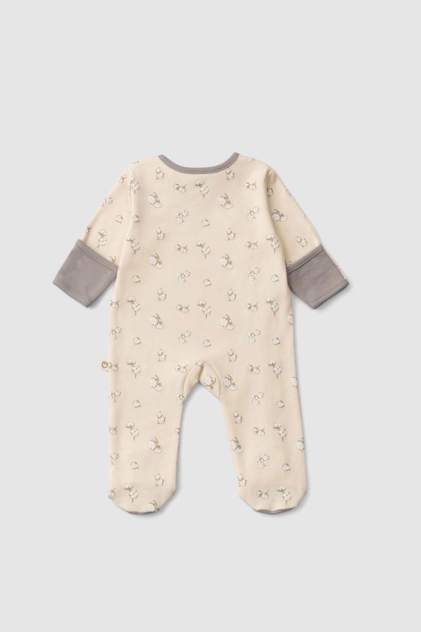 Organic Cotton Footed Romper with Mittens