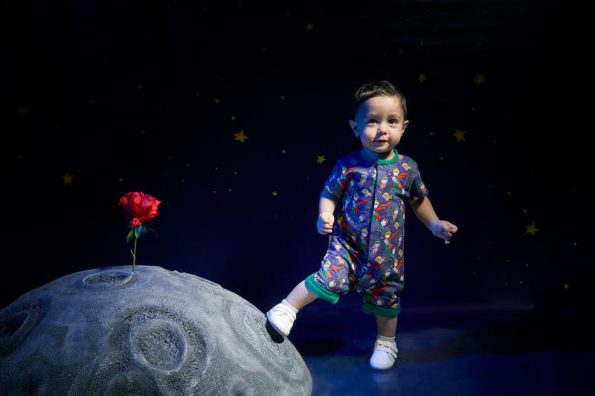 Little Prince Patterned Short Sleeve Romper