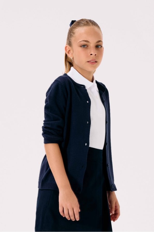 Girls' Button-Up School Cardigan