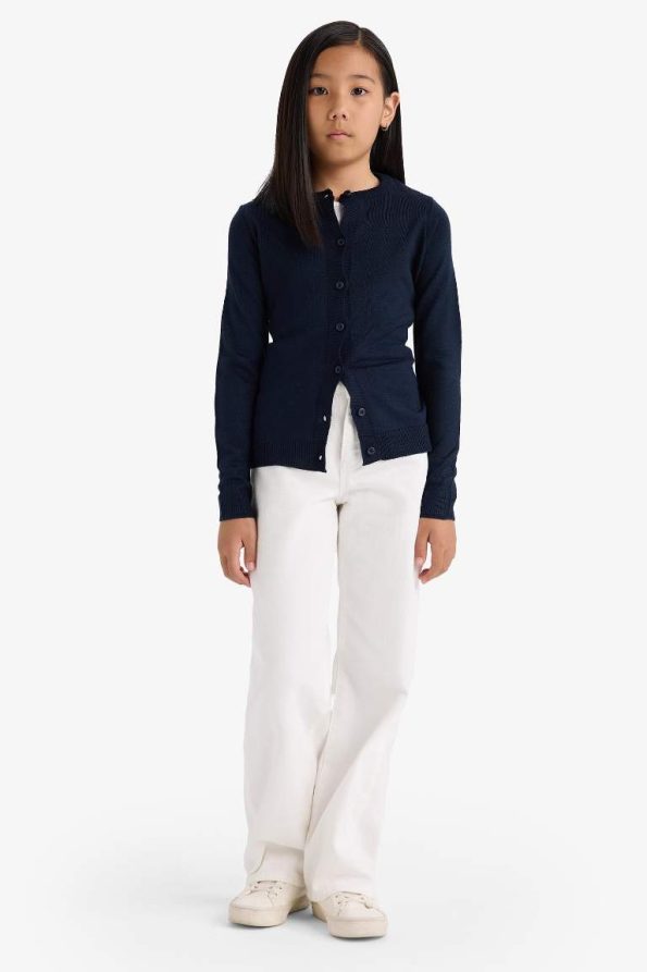 Girls' Button-Up School Cardigan
