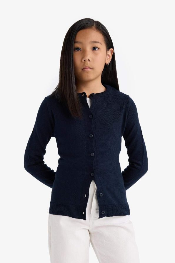 Girls' Button-Up School Cardigan