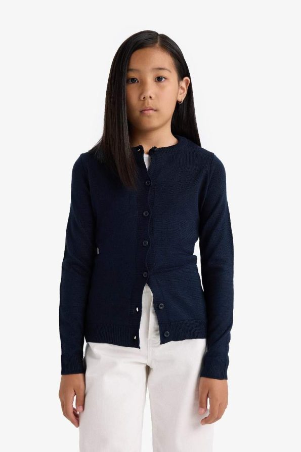 Girls' Button-Up School Cardigan