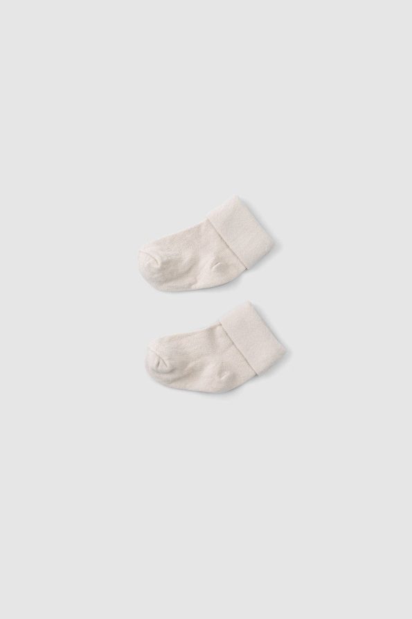 Organic Baby Socks Beige