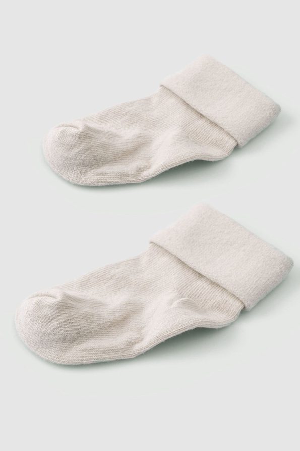 Organic Baby Socks Beige