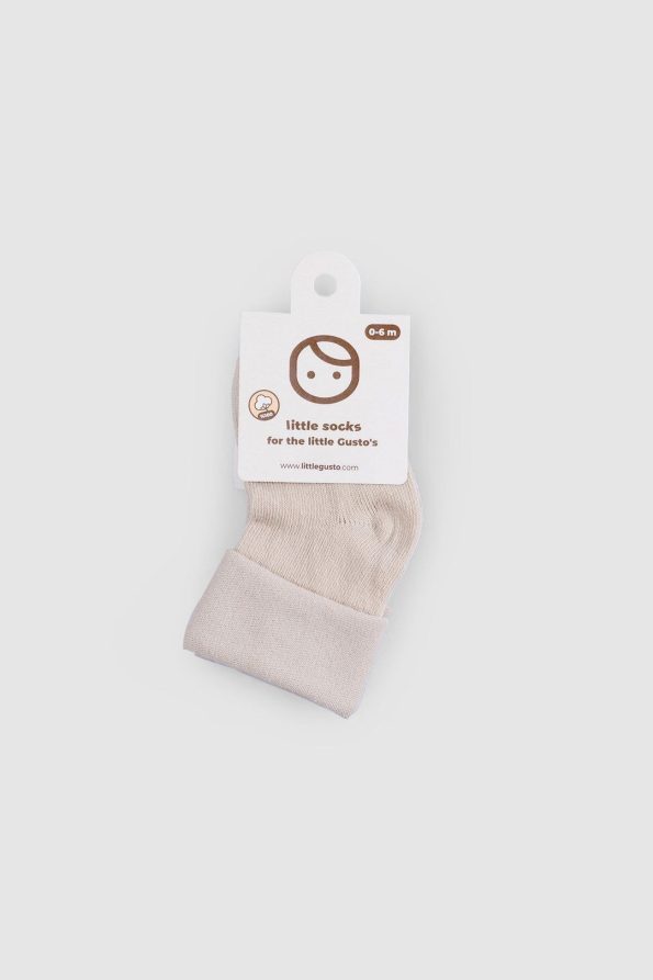 Organic Baby Socks Beige