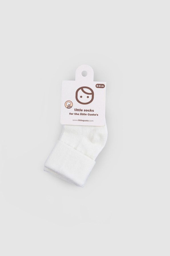 Organic Baby Socks White