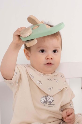 Organic Cotton 3-Pack Liquid-Proof Cotton Patterned Bandana Bib Set