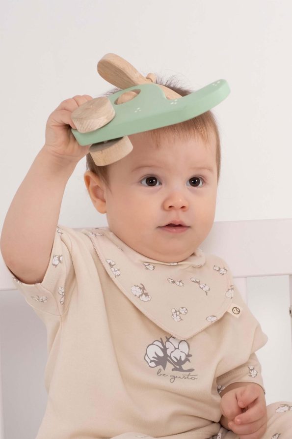Organic Cotton 3-Pack Liquid-Proof Cotton Patterned Bandana Bib Set