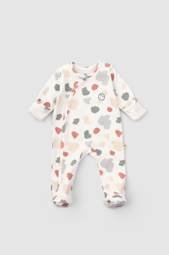 Organic Cotton Gloved Footed Baby Romper Set